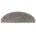 VidaXL Maty na schody 10 szt. 65x21x4 cm Szare półokrągłe duże