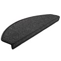 VidaXL Maty na schody 10 szt. 65x24x4 cm Antracytowe półokrągłe duże