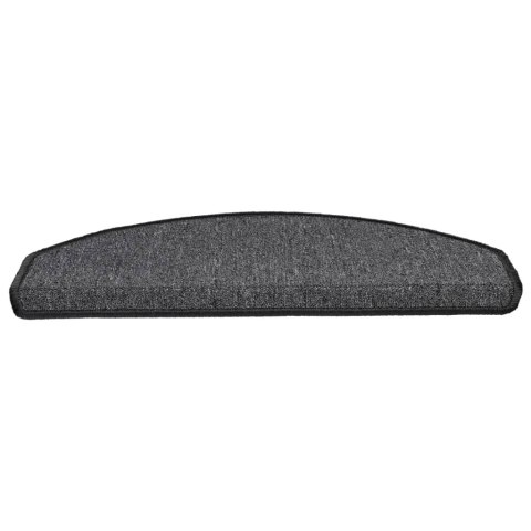 VidaXL Maty na schody 10 szt. 65x24x4 cm Antracytowe półokrągłe duże