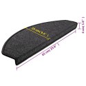 VidaXL Maty na schody 10 szt. 65x24x4 cm Antracytowe półokrągłe duże