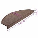 VidaXL Maty na schody 10 szt. 65x24x4 cm Brąz kawowy Półokrągły Duży