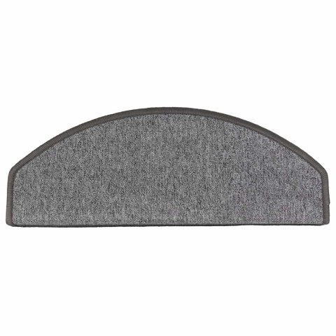 VidaXL Maty na schody 10 szt. 65x24x4 cm Ciemnoszare Półokrągłe Duże