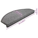 VidaXL Maty na schody 10 szt. 65x24x4 cm Ciemnoszare Półokrągłe Duże