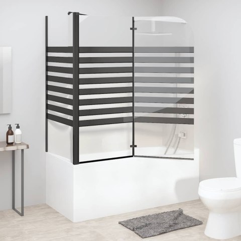 VidaXL Parawan wannowy w paski, 120x68x130 cm, szkło hartowane