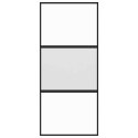 VidaXL Drzwi przesuwne, czarne, 90x205 cm, szkło hartowane, aluminium