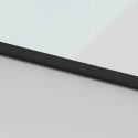 VidaXL Drzwi przesuwne, czarne, 90x205 cm, szkło hartowane, aluminium