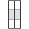 VidaXL Drzwi przesuwne, czarne, 90x205 cm, szkło hartowane, aluminium