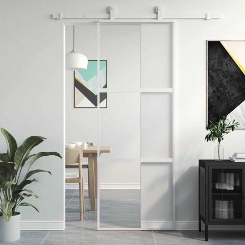 DRZWI PRZESUWNE ZŁOTE 76X205CM SZKŁO HARTOWANE I ALUMINIUM