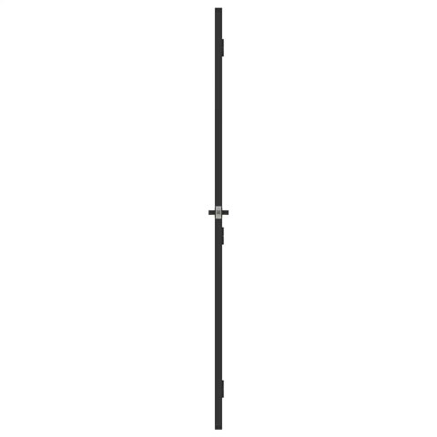 VidaXL Drzwi wewnętrzne, czarne, 83x201,5 cm, szkło i aluminium