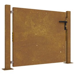 VidaXL Furtka ogrodowa, 100x75 cm, stal kortenowska