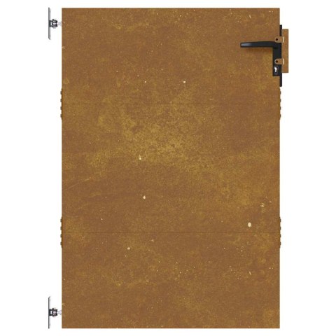 VidaXL Furtka ogrodowa, 85x125 cm, stal kortenowska