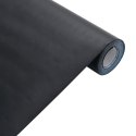 VidaXL Naklejka na meble samoprzylepna matowa czarna 90x500 cm PVC