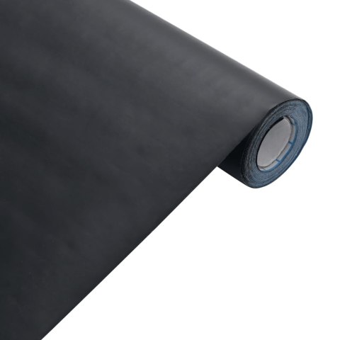 VidaXL Naklejka na meble samoprzylepna matowa czarna 90x500 cm PVC
