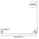 PLANDEKA PŁACHTA SZARA 5X8M 650 G/M²