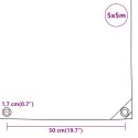 PLANDEKA PŁACHTA ZIELONA 5X5M 650 G/M²