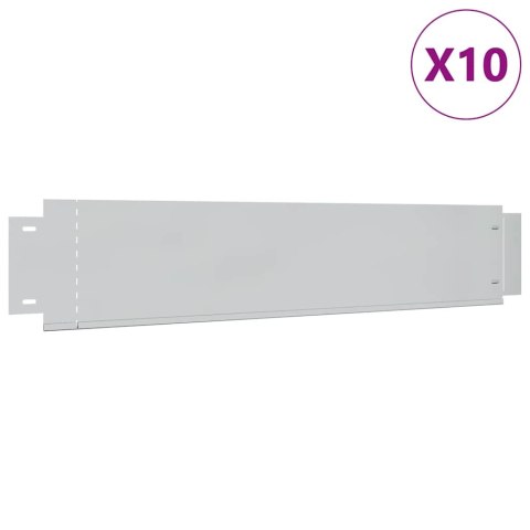 VidaXL Obrzeże trawnikowe, 10 szt. stal galwanizowana, 100x20cm