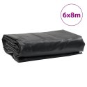 PLANDEKA PŁACHTA ANTRACYTOWA 6X8M 650 G/M²