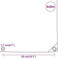 PLANDEKA PŁACHTA ANTRACYTOWA 6X8M 650 G/M²
