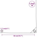 VidaXL Plandeka, biała, 1,5x2 m, 650 g/m²