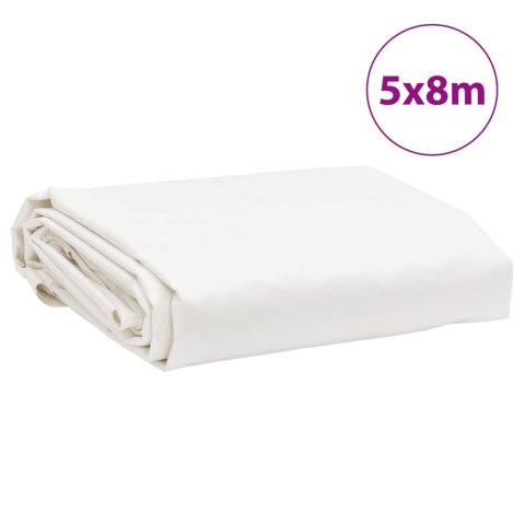 PLANDEKA PŁACHTA BIAŁA 5X8M 650 G/M²