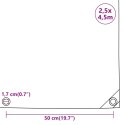 PLANDEKA PŁACHTA CZARNA 2,5X4,5M 650 G/M²