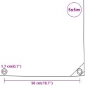 PLANDEKA PŁACHTA NIEBIESKA 5X5M 650 G/M²