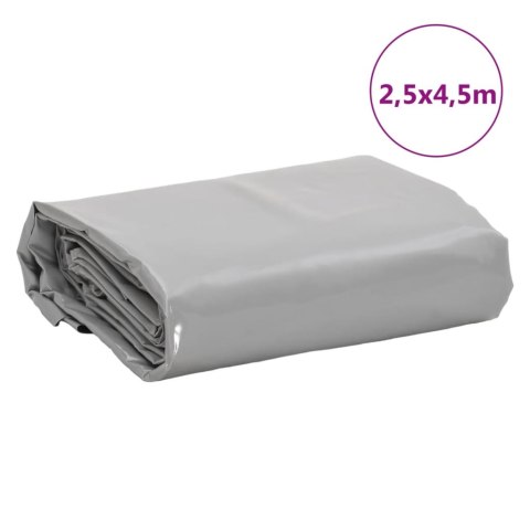 VidaXL Plandeka, szara, 2,5x4,5 m, 650 g/m²