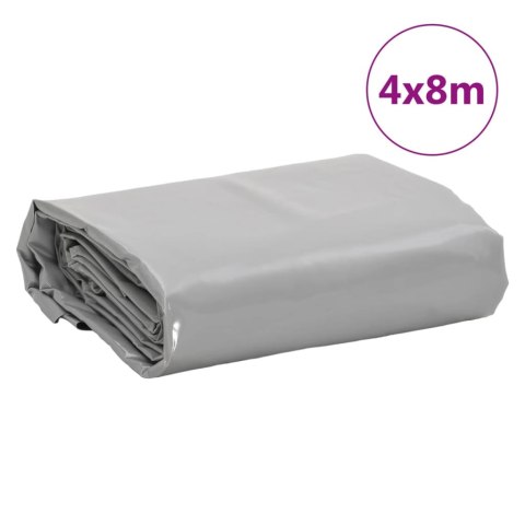 PLANDEKA PŁACHTA SZARA 4X8M 650 G/M²