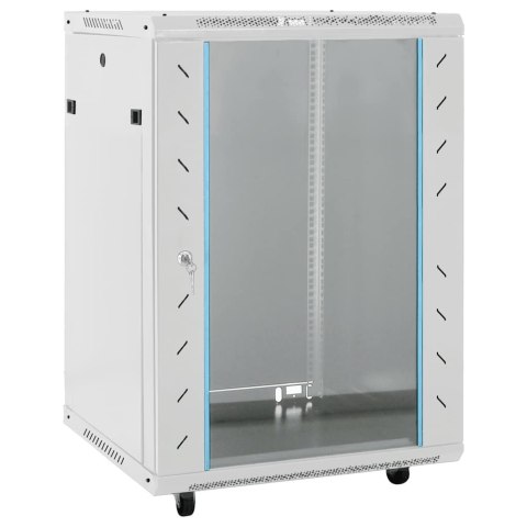 VidaXL Szafka serwerowa na kółkach, 15U, 19", IP20, 60x45x86 cm