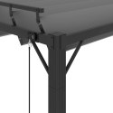 VidaXL Altana z żaluzjowym dachem 3x4 m, antracyt, tkanina i aluminium