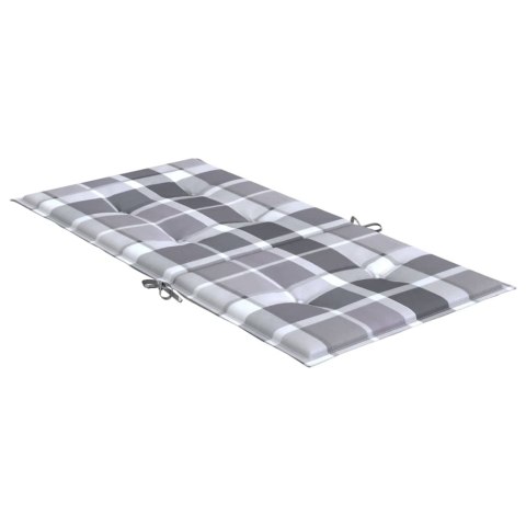 VidaXL Poduszki na krzesła ogrodowe, 4 szt., szare, 100x50x3 cm