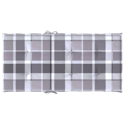 VidaXL Poduszki na krzesła ogrodowe, 4 szt., szare, 100x50x3 cm