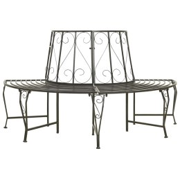 VidaXL Półokrągła ławka pod drzewo, 160 cm, stalowa