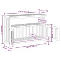VidaXL Ogrodowy stolik konsolowy, 110x35x75 cm, lite drewno akacjowe