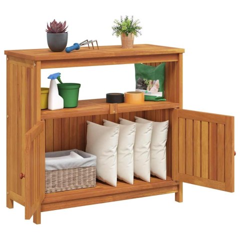 VidaXL Ogrodowy stolik konsolowy, 80x35x75 cm, lite drewno akacjowe