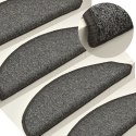 VidaXL Maty na schody 15 szt. 56x17x3 cm Ciemnoszary Półokrągły