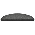 VidaXL Maty na schody 15 szt. 56x17x3 cm Ciemnoszary Półokrągły