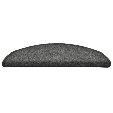 VidaXL Maty na schody 15 szt. 56x17x3 cm Ciemnoszary Półokrągły