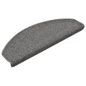 VidaXL Maty na schody 15 szt. 65x24x4 cm Ciemnoszare Półokrągłe Duże