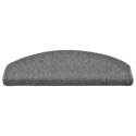VidaXL Maty na schody 15 szt. 65x24x4 cm Ciemnoszare Półokrągłe Duże