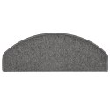 VidaXL Maty na schody 15 szt. 65x24x4 cm Ciemnoszare Półokrągłe Duże