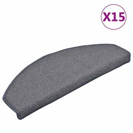 VidaXL Maty na schody 15 szt. 65x24x4 cm Jasnoszare i niebieskie, półokrągłe, duże