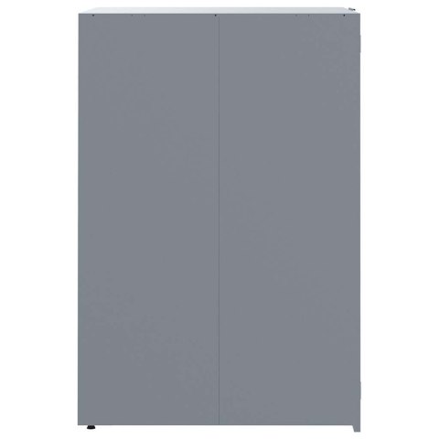VidaXL Obudowa na 2 kosze na śmieci, szara, 138x79x117 cm, stal