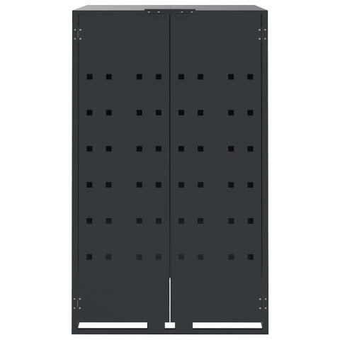 VidaXL Obudowa na 4 kosze na śmieci, antracytowa, 276x79x117 cm