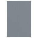 VidaXL Obudowa na 4 kosze na śmieci, szara, 276x79x117 cm, stal