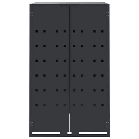 VidaXL Obudowa na 5 koszy na śmieci, antracytowa, 345x79x117 cm