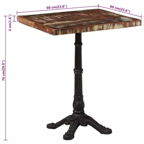 STOLIK BISTRO 60X60X76CM LITE DREWNO ODZYSKANE