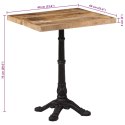 STOLIK BISTRO 60X60X77CM SUROWE DREWNO MANGO