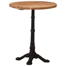 STOLIK BISTRO OKRĄGŁY Ø60X76CM LITE DREWNO AKACJOWE