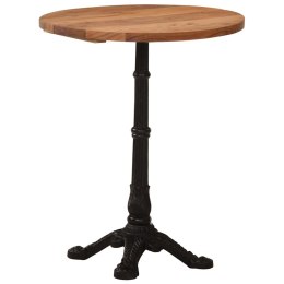 STOLIK BISTRO OKRĄGŁY Ø60X76CM LITE DREWNO AKACJOWE